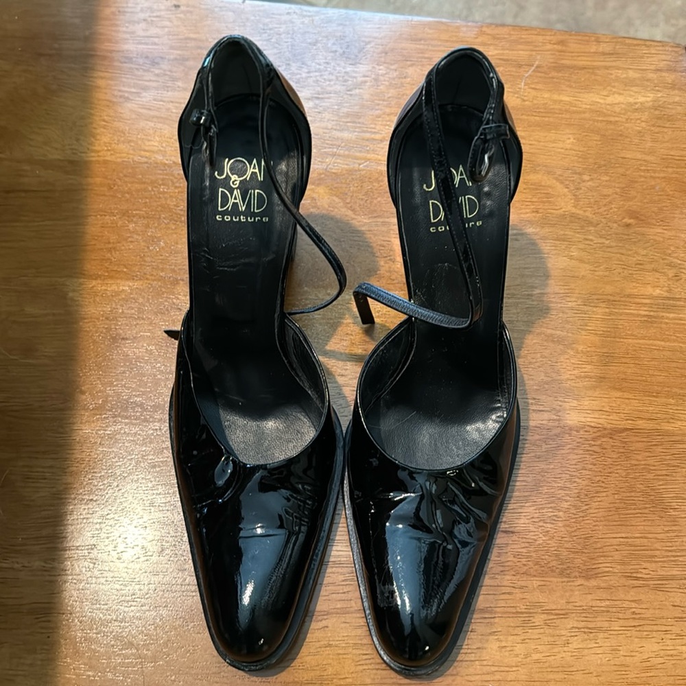 Joan and David Couture Black patent leather heels